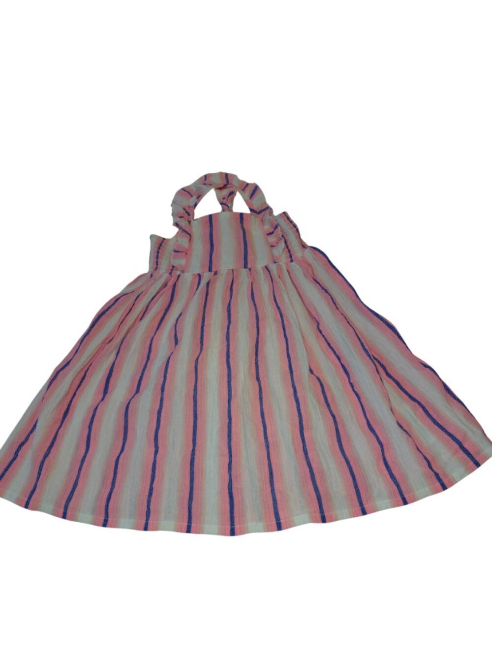 Carter's Girl 4/5 Small Sundress White Pink Striped Sleeveless